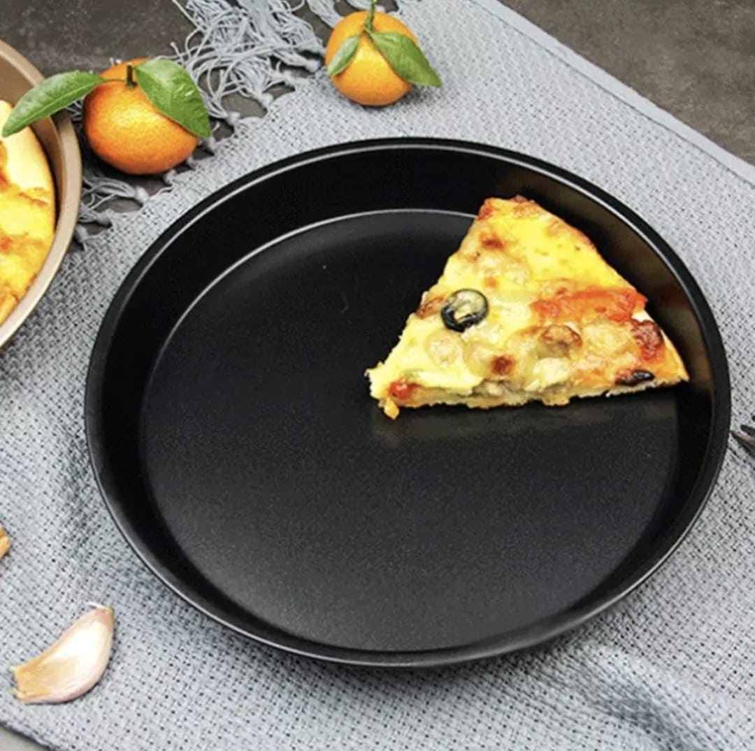 Non-Stick Pizza Pan, Round Pizza Pan Deep Dish Tray, Carbon Steel Non Stick Mold Baking Tool Non-Stick Pizza Pan, Round Pizza Pan Deep Dish Tray, Carbon Steel Non Stick Mold Baking Tool